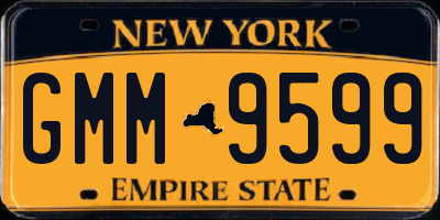 NY license plate GMM9599