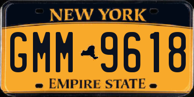 NY license plate GMM9618