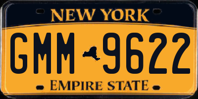 NY license plate GMM9622