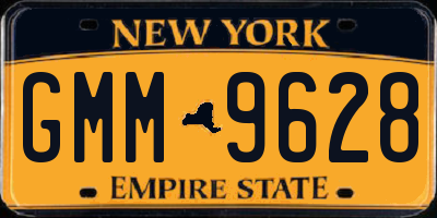 NY license plate GMM9628