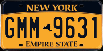 NY license plate GMM9631