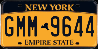 NY license plate GMM9644