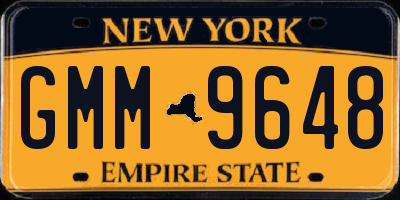 NY license plate GMM9648