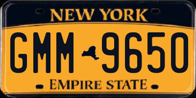 NY license plate GMM9650