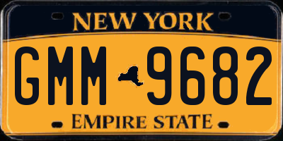 NY license plate GMM9682