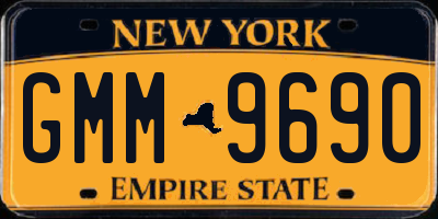 NY license plate GMM9690