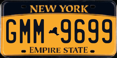 NY license plate GMM9699