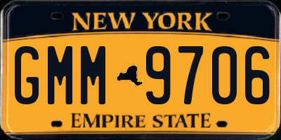 NY license plate GMM9706