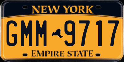 NY license plate GMM9717