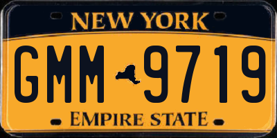 NY license plate GMM9719