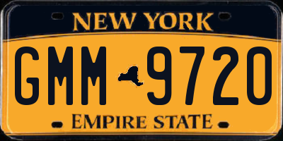 NY license plate GMM9720