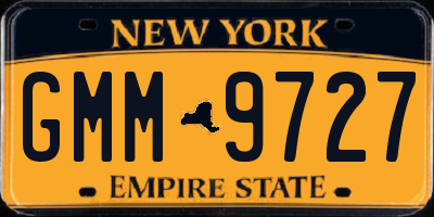 NY license plate GMM9727