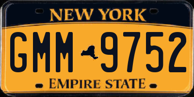 NY license plate GMM9752