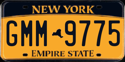 NY license plate GMM9775