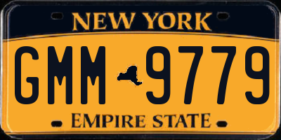 NY license plate GMM9779