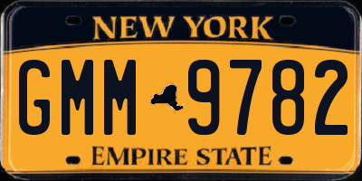 NY license plate GMM9782