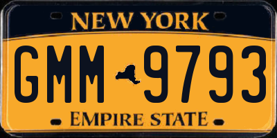 NY license plate GMM9793