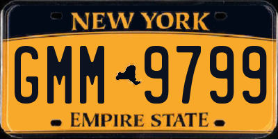 NY license plate GMM9799
