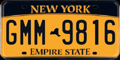 NY license plate GMM9816