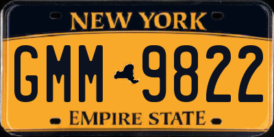 NY license plate GMM9822