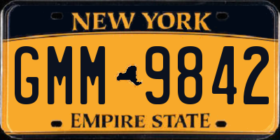 NY license plate GMM9842