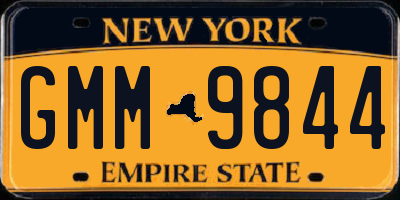 NY license plate GMM9844