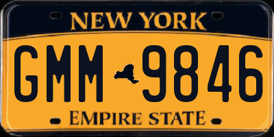 NY license plate GMM9846