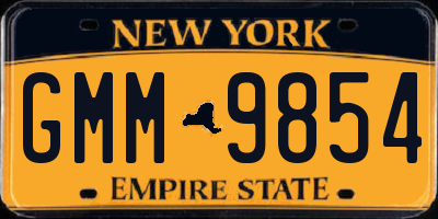 NY license plate GMM9854
