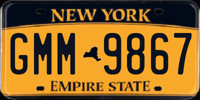 NY license plate GMM9867