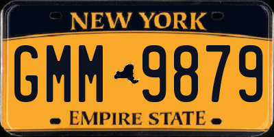 NY license plate GMM9879