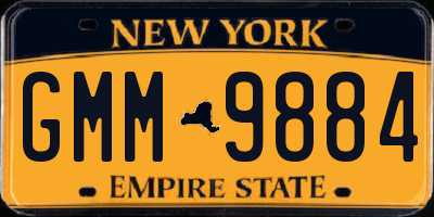 NY license plate GMM9884