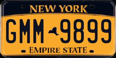 NY license plate GMM9899