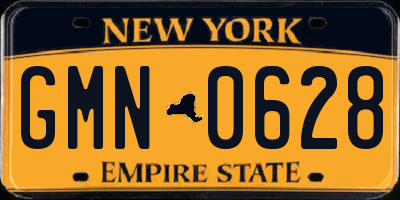 NY license plate GMN0628