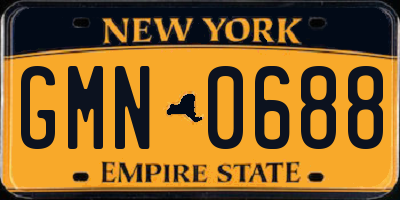 NY license plate GMN0688