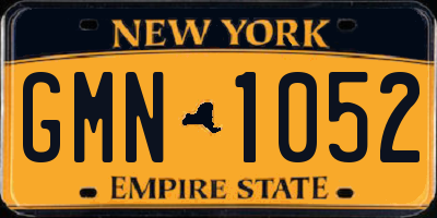 NY license plate GMN1052