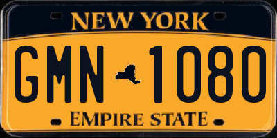 NY license plate GMN1080
