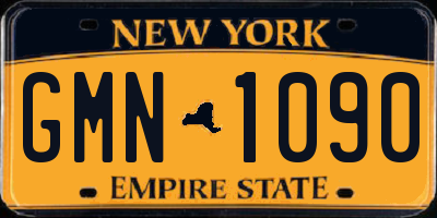 NY license plate GMN1090