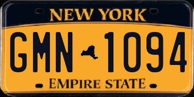 NY license plate GMN1094