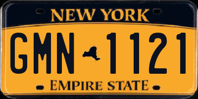 NY license plate GMN1121