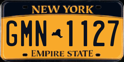 NY license plate GMN1127