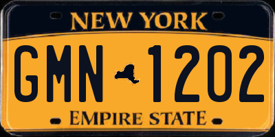 NY license plate GMN1202