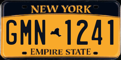 NY license plate GMN1241