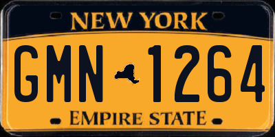 NY license plate GMN1264