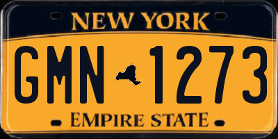 NY license plate GMN1273