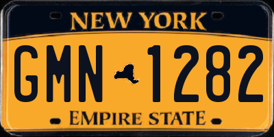 NY license plate GMN1282