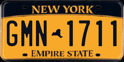 NY license plate GMN1711