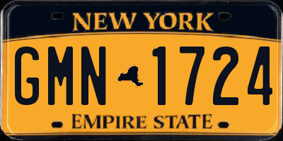 NY license plate GMN1724