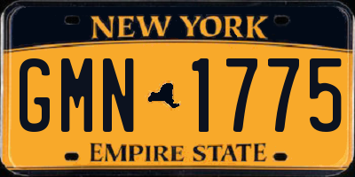 NY license plate GMN1775