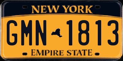 NY license plate GMN1813
