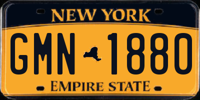 NY license plate GMN1880